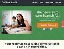 Tablet Screenshot of onemonthspanish.com